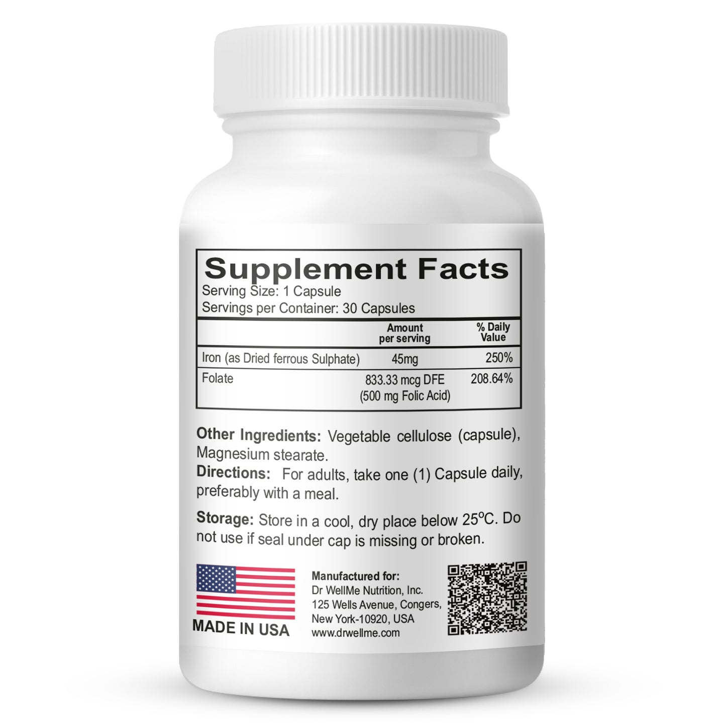 IroWell - Iron 65 mg - 100 Tablets