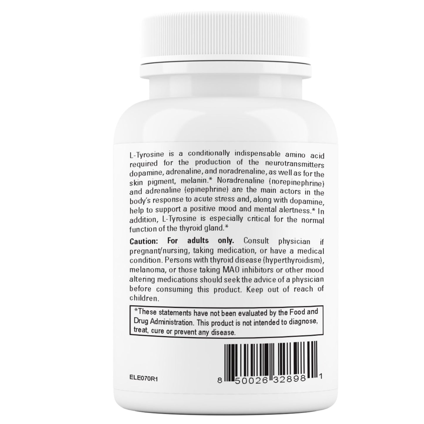 L-Tyrosine 500 mg - 120 Capsules