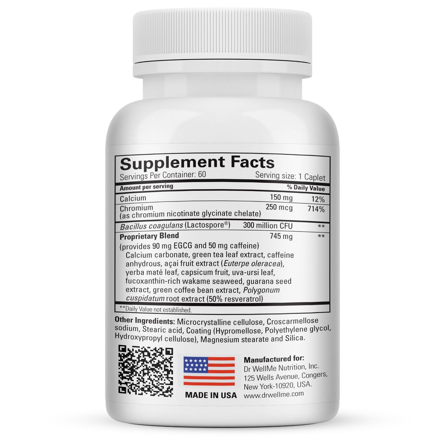 SlimWell - With Probiotics Acai Berry And Green Tea - 60 Caplets