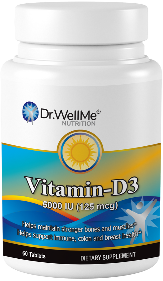 Dr.WellMe Vitamin D3 5000IU (125mcg) Tablets