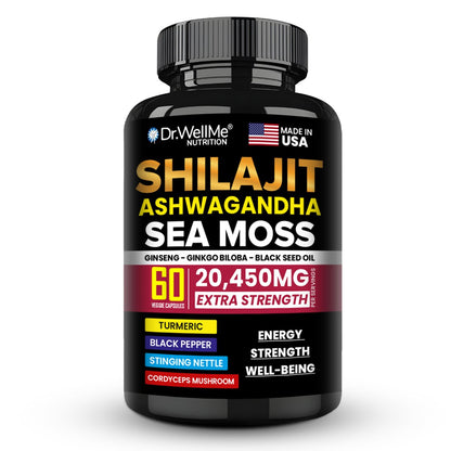 Shilajit with Seamoss and Ashwagandha Capsules