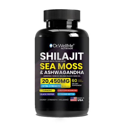 Shilajit with Seamoss and Ashwagandha Capsules