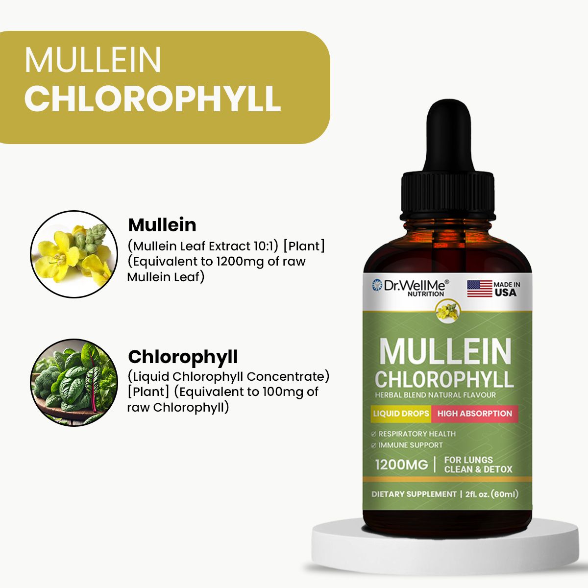 Mullein Drops with Chlorophyll