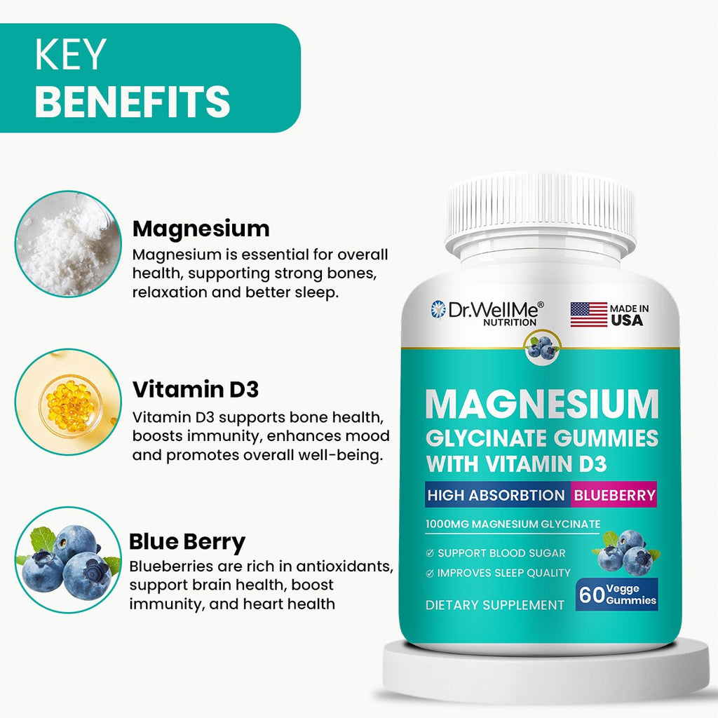 Magnesium Glycinate with Vitamin D3 Gummies