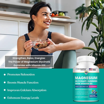 Magnesium Glycinate with Vitamin D3 Gummies