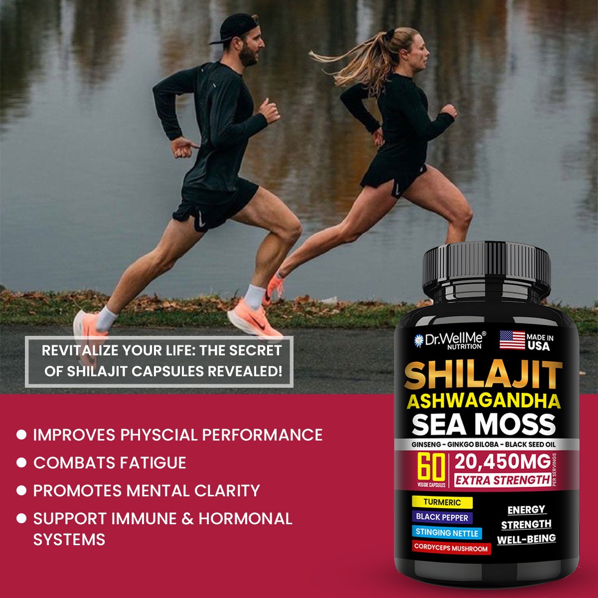 Shilajit with Seamoss and Ashwagandha Capsules