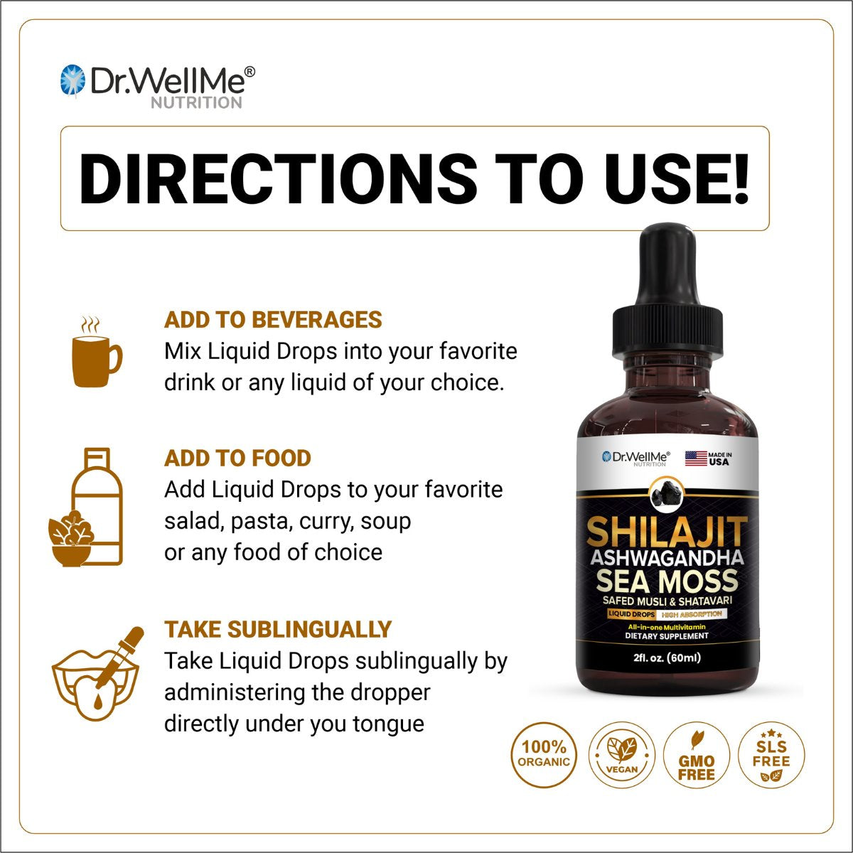 Shilajit with Sea Moss and Ashwagandha Drops