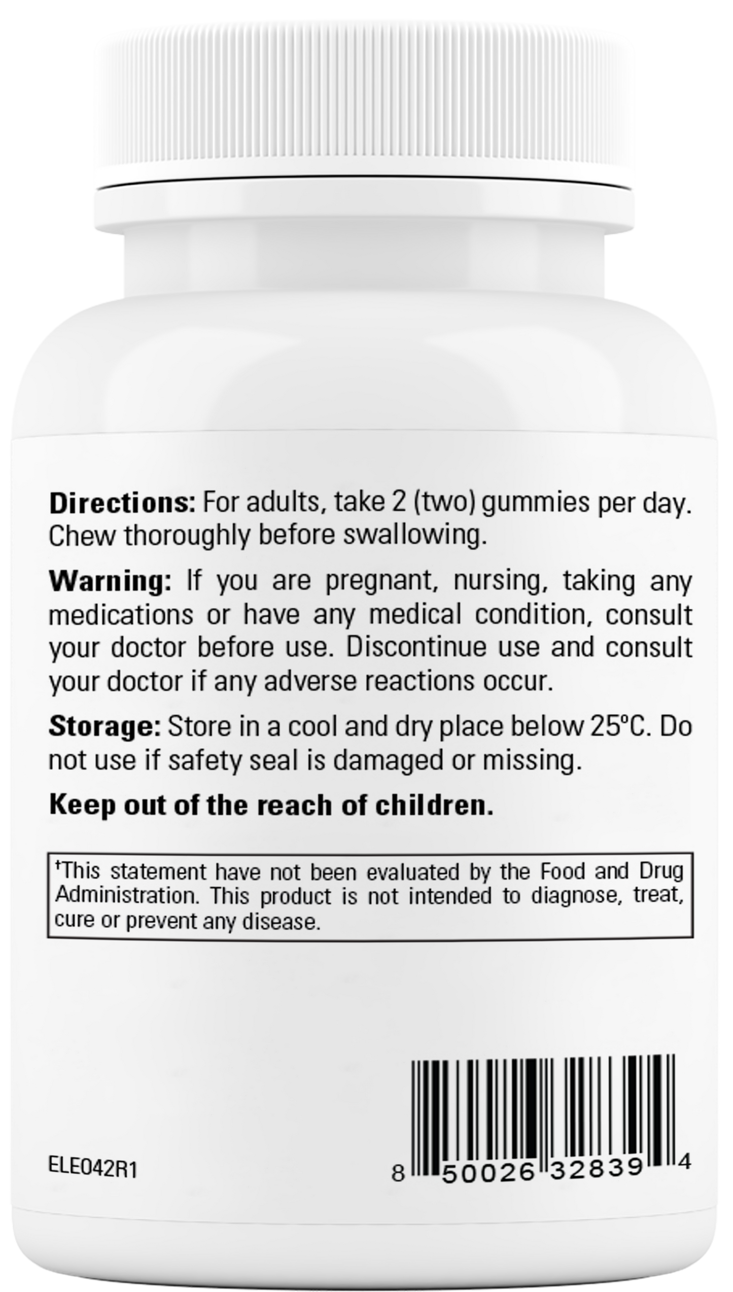Dr.WellMe Apple Cider Vinegar with Ginger Gummies - Natural Apple Vinegar Flavor