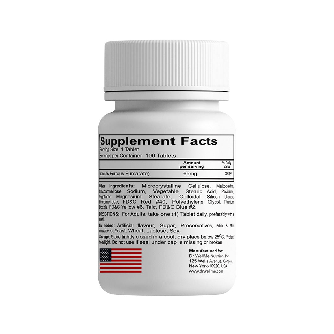IroWell - Iron 65 mg - 100 Tablets