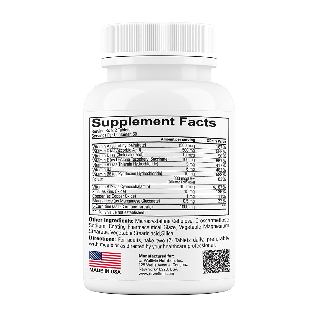 Dr.WellMe  Multivitamin With L-Carnitine (L-Carnitine 1000mg)