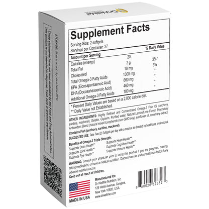 OmegaWell - Omega 3 - 54 Softgels
