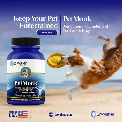 PetMonk- Joint Supplement for Pets - 90 Chewable Tablets