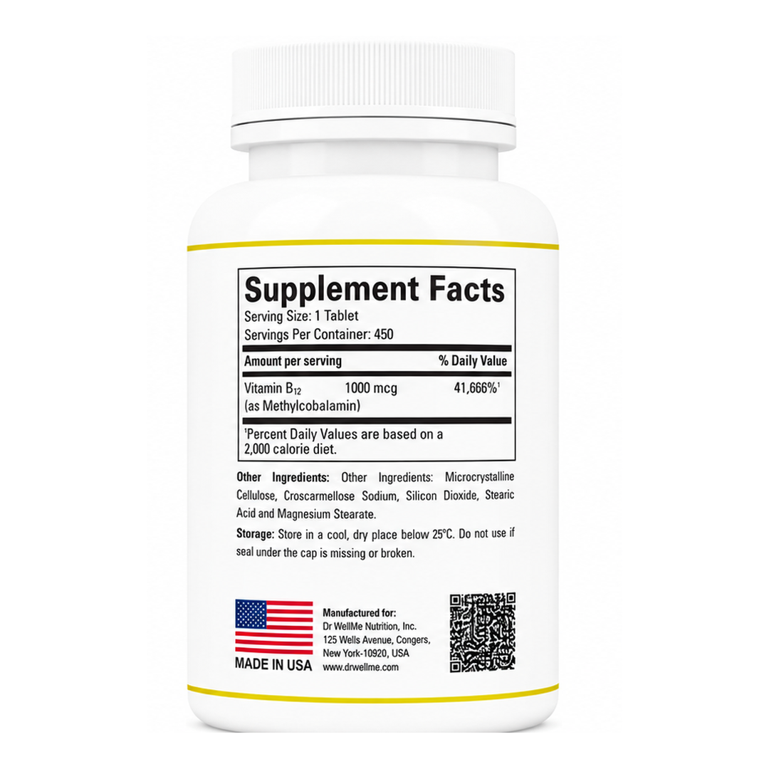 DR.WELLME VITAMIN B12 1000mcg (METHYLCOBALAMINE)