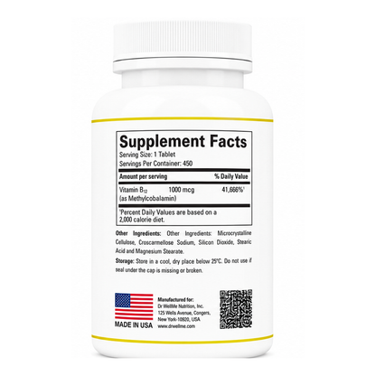 DR.WELLME VITAMIN B12 1000mcg (METHYLCOBALAMINE)