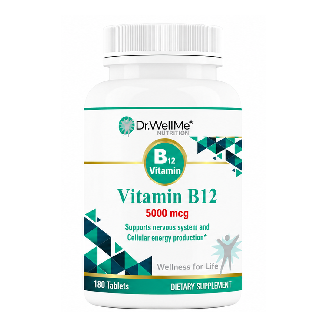 DR.WELLME VITAMIN B12 5000mcg (METHYLCOBALAMINE) - 180 Tablets