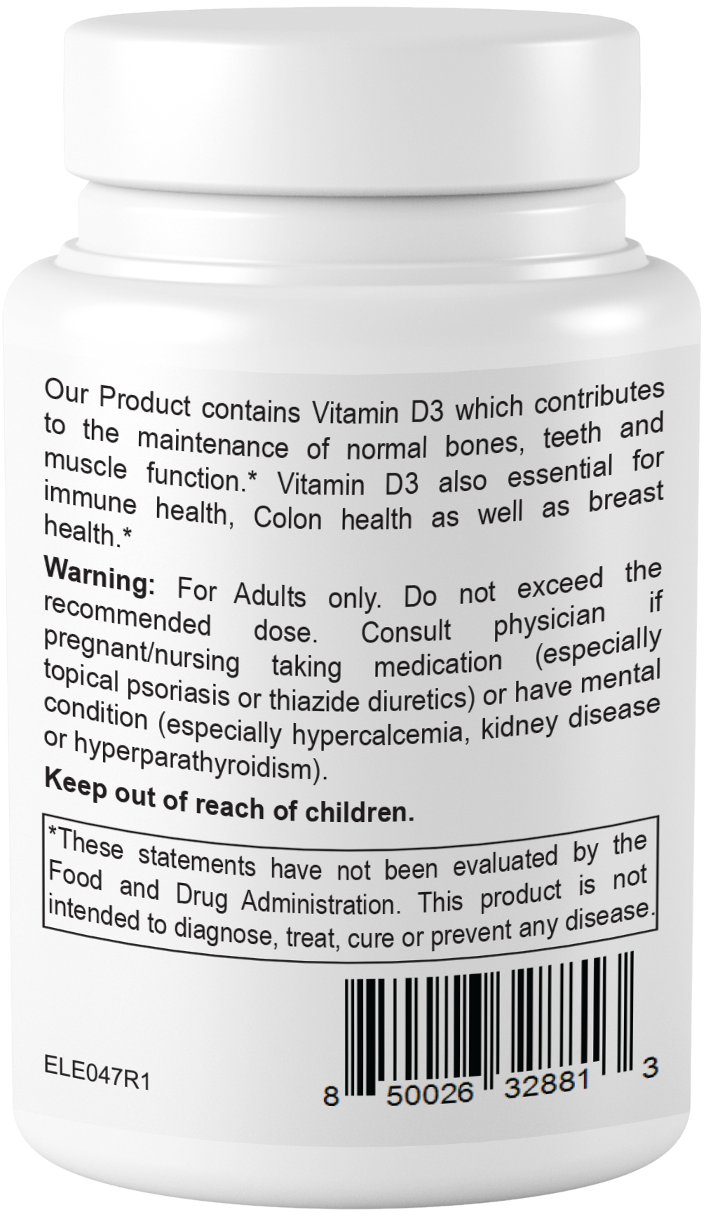 Dr.WellMe Vitamin D3 5000IU (125mcg) Tablets