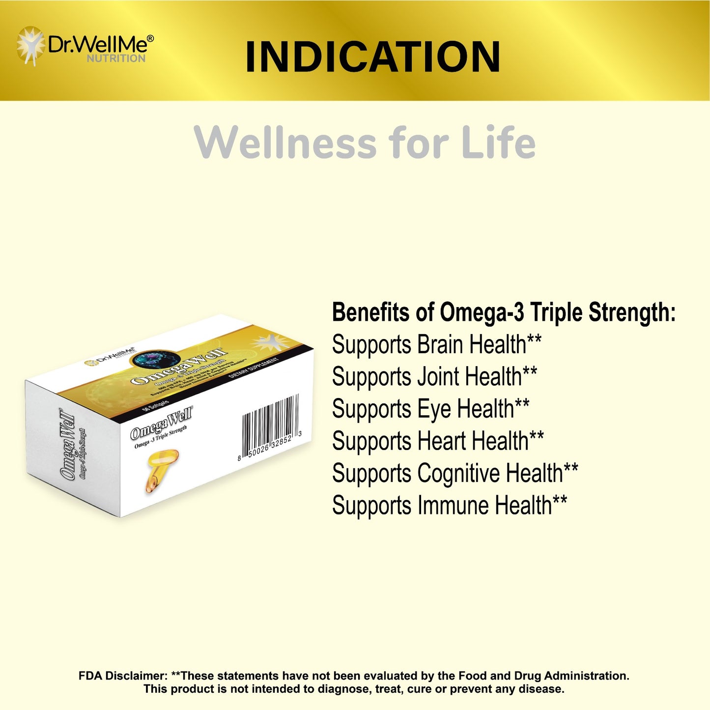 OmegaWell - Omega 3 - 54 Softgels