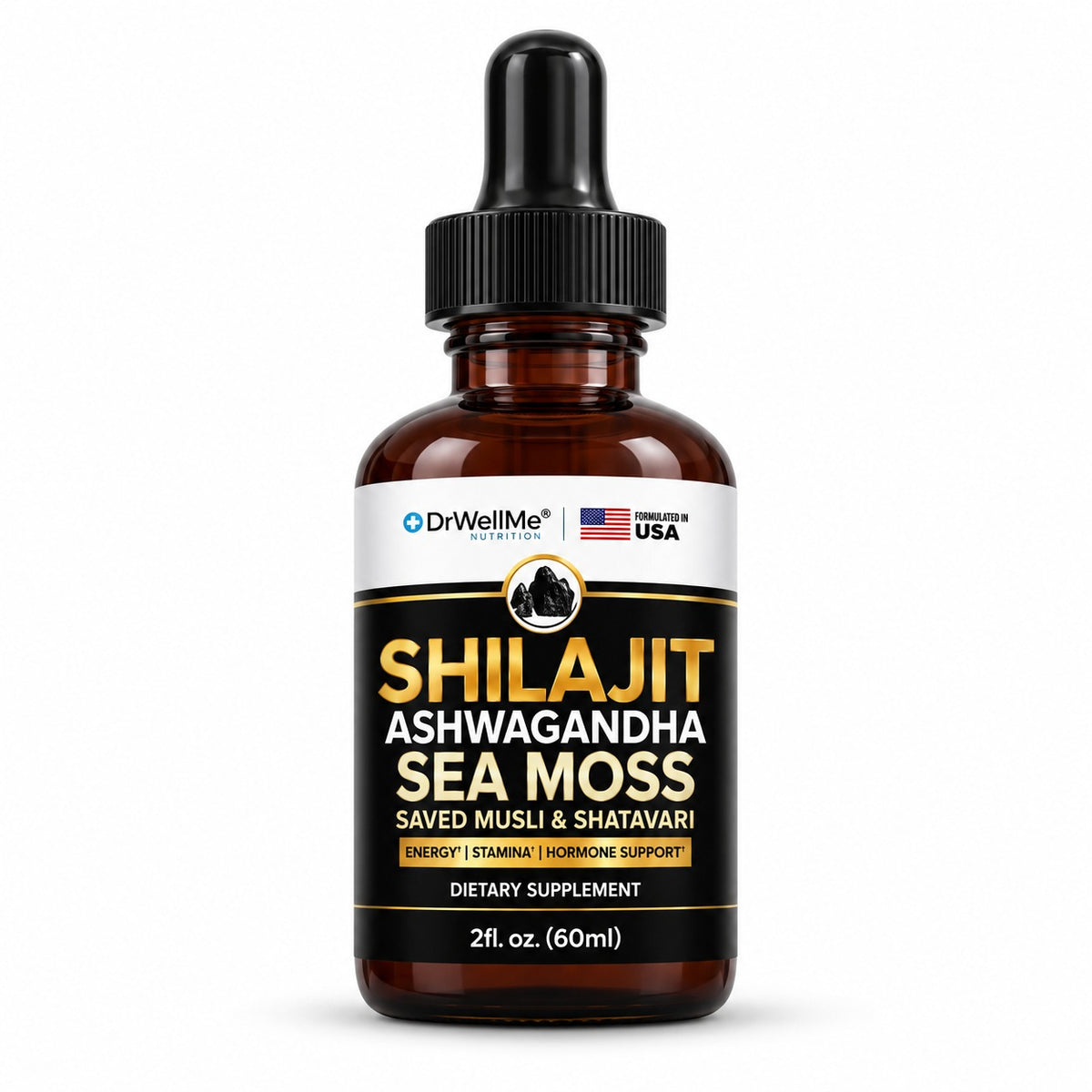 Shilajit with Sea Moss and Ashwagandha Drops