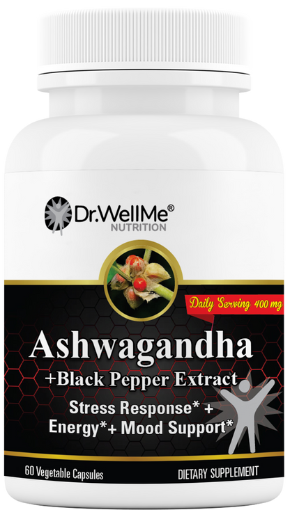Dr.WellMe Ashwagandha + Black Pepper Extract Capsules