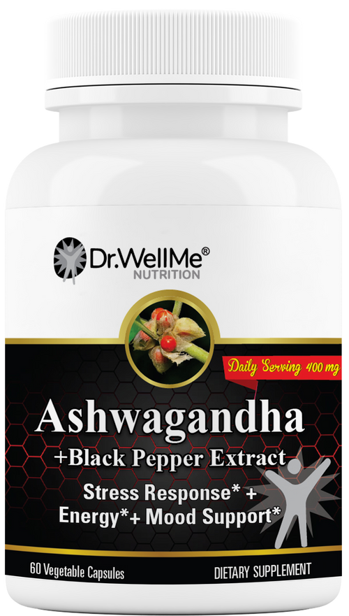 Dr.WellMe Ashwagandha + Black Pepper Extract Capsules