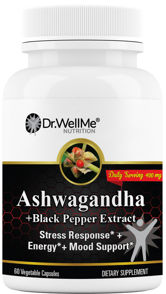 Dr.WellMe Ashwagandha + Black Pepper Extract Capsules