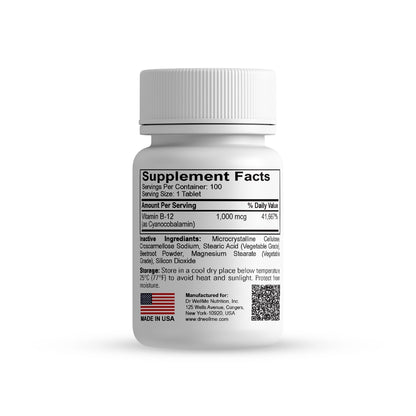 Vitamin B12 1000 mcg - 100 Tablets