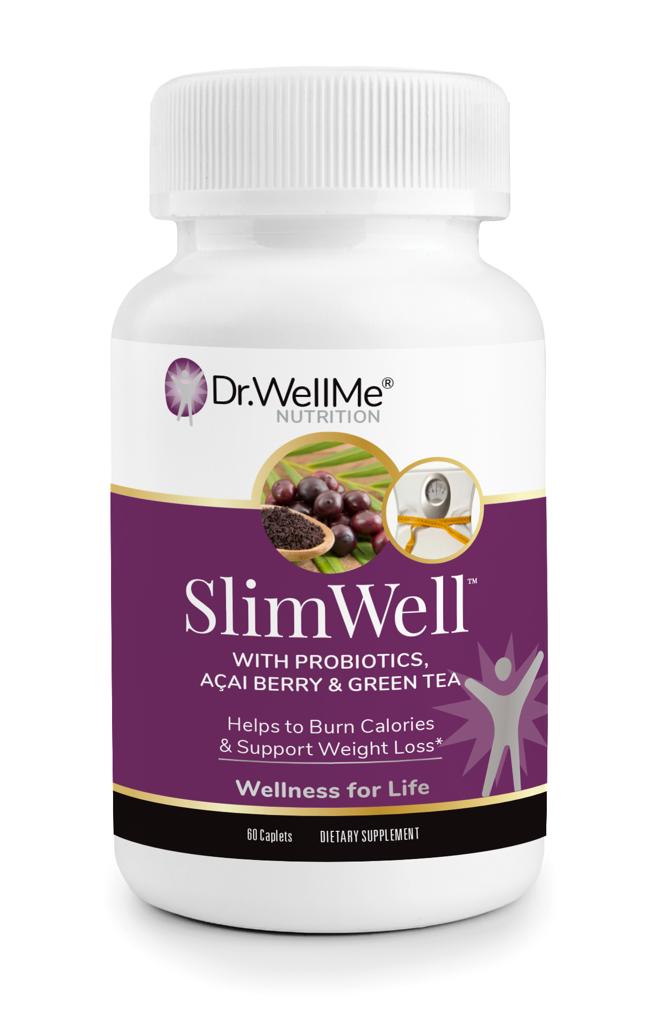 SlimWell Caplets with Probiotics Acai Berry and Green Tea